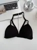 888 # Camisola Sexy de Verão para Menina, Cor Sólida, Costas Vazadas, Peça Única Única com Bojos