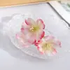 Película de Impresión 3D de Flor Artificial Z Cabeza de Flor de Cerezo de Tres Puntas con Textura Realista Accesorios para el Cabello DIY Accesorios de Decoración para Arreglos Florales de Boda