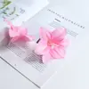 Flor de Lirio Simulada Cabeza de Flor para Broche de Pelo DIY Tocado de Flor Accesorios Ropa Sombrero Hogar Flor Artificial Broche de Flor Decoración