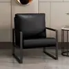 Silla Sofá Individual de Lujo Ligero al por Mayor Estilo Nórdico para Sala de Estar Dormitorio en Casa Sofá Perezoso de Hierro Silla de Oficina para Negociación
