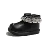 Botas Curtas de Inverno Quentes com Pelúcia para Meninas Estilo Princesa 2026 Sapatos Caminhantes de Solado Macio para Bebês Botas Martin para Crianças Pequenas
