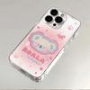 Funda para teléfono móvil koala hueco en polvo manzana 13/12/11 para mujer iPhone14/15Pro funda suave transparente paquete completo 16