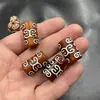 Cuentas Redondas de Ágata Antigua con Patrón Vintage Estilo Xizang, Cuentas Sueltas, Cuentas Dzi, Cuentas Tubulares de Ágata al por Mayor