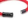 Acessórios Direto da Fábrica Pulseira Criativa Fivela de Chifre de Aço Preto Pulseira de Corda de Couro Pulseira de Casal de Couro