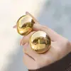Anel Brilhante de Design Exagerado Estilo Europeu e Americano, Joia Personalizada da Moda Transfronteiriça, Aço Inoxidável Banhado a Ouro 18K, Não Desbota
