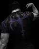 Breathedivinity2026 Nova Bermuda Fitness de Manga Curta Elástica de Secagem Rápida Venom para Homens e Mulheres