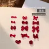 Acessórios para Nail Art Laço Vinho Coração Mini Fosco Fita Mista Laço de Gravata Diamantes para Unhas Ornamentos