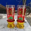 Vela de Cristal Sacrifício Vela Branca Vela Elétrica à Prova de Vento Sem Fumaça Salão Branco Suprimentos Funerários para Túmulo