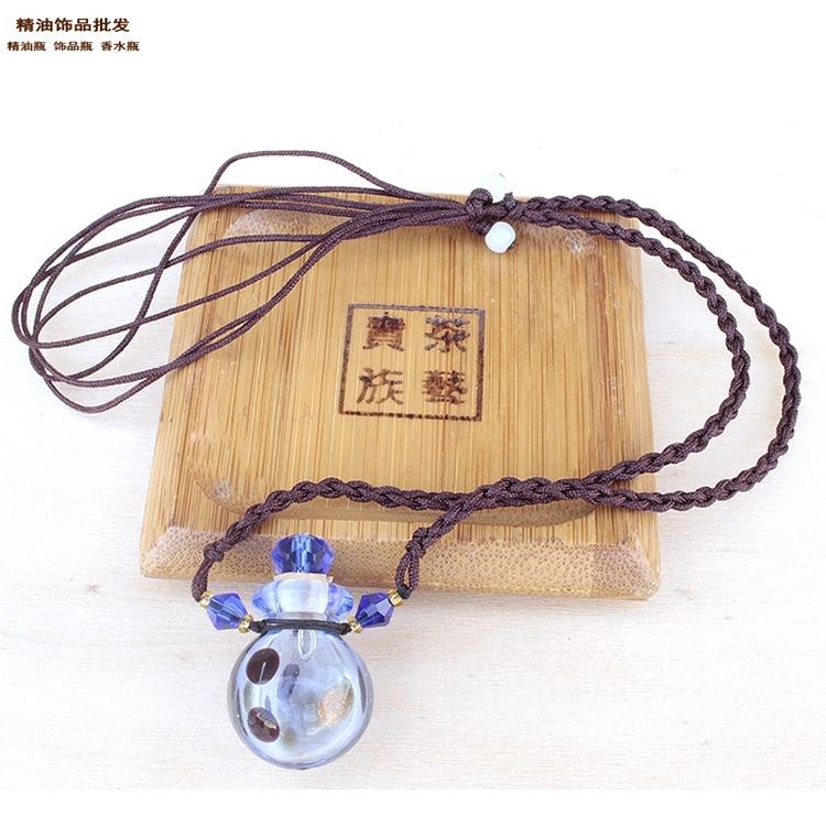 精油饰品网蓝色小球形荷包满满款妞妞绳项链1.jpg