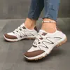 Nuevos Zapatos Deportivos Casuales para Mujer de Talla Grande de Comercio Exterior Otoño 2025 Estilo Europeo y Americano Cierre Frontal con Cordones Punta Redonda