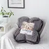 Manta de Doble Capa de Vellón de Cordero de Color Sólido para Otoño e Invierno, Manta Gruesa y Cálida para Siesta, Individual y Doble, Manta de Regalo Faleirong