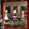 Adesivos de parede divertidos para animais de estimação com pernas longas e tema de Natal para quartos e salas de estar, Decorações de janela de Natal, Autoadesivos, Adesivos de vidro à prova d'água
