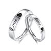 Anillo Par de Pareja Concentrico de Plata Esterlina S925 para Siempre Anillo Femenino Nicho AMOR Estilo Lujo Ligero Combinable Par de Anillos para Pareja Venta al por Mayor