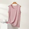 Top de Modal para mujer, camisola fina casual sin mangas holgada, prenda interior de verano con tirantes anchos