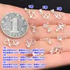 Plata Pura S999 Conector Cierre Trenzado Forma de M Finamente Elaborado Joyería de Cristal Pulsera Tejida Collar Accesorios DIY