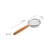 Mini Colador de Harina de Acero Inoxidable 304 con Mango de Madera, Colador Doméstico para Jugo y Leche de Soya, Cuchara Filtro para Alimentos de Bebé