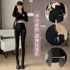 Leggings Abotonados de Cintura Alta para Mujer, Primavera y Verano, Corte Ajustado, Elásticos, Secado Rápido, Pantalones de Yoga, Pantalones de Tiburón para Deporte y Running
