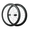 Juego de Ruedas de Carretera de Carbono 50mm Rueda de Carbono para Carretera Clincher Ruedas para Bicicleta de Carretera 700C Llantas Anchas