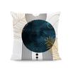 Funda de Almohada Geométrica Abstracta Hoja Dorada Temu Transfronteriza Cojín Bohemio para Oficina Cojín Estampado para Sofá