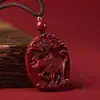 Colgante Zodiac Dragón Arena Dorada Púrpura Cinabrio Colgante Dragón Benmingnian Zodiaco Tigre Contenido Ordinario Amuleto