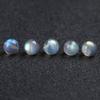Pulsera tejida a mano con cuentas dispersas de cristal gris luna, color azul claro, lavolita, piedra lunar, joyería DIY