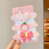Lindas pegatinas de flequillo de dibujos animados para otoño e invierno, diademas de punto florales versátiles de estilo coreano con cierres de velcro, que exudan un ambiente sofisticado y elegante