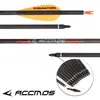 Fabricante de Equipamentos de Tiro com Arco Flecha de Carbono Puro Easton Feather Shield Etiqueta Vermelha Importada Arco Composto Recurvo Flecha de Pena Real