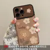 Cordón de Flor para Pintura al Óleo Adecuado para Funda de Teléfono Móvil Apple 16 14Promax Maillard 15 Cepillado 13 Silicona Ventana Grande