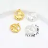 Colgante Pequeño de Ábaco con Carácter de Fortuna de Oro Real Chapado en Oro de 18 Quilates para Joyería DIY, Dijes Pequeños, Aretes, Colgantes para Orejas, Pulseras, Collares D105