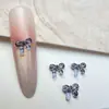 Venta Caliente 2025 Nuevo Hielo Transparente Estampado de Leopardo Lazo Joyería para Uñas DIY Accesorios para Uñas Accesorios para Uñas Portátiles