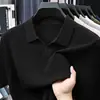 Camiseta Masculina Manga Curta Gola Seagull 2026 Verão Nova Moda Casual Algodão Puro Estampa Abacaxi Gola V Polo Tricotado
