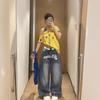 Jeans Retro Americanos de Pierna Ancha con Bordado de Estrella para Mujer, Pantalones Sueltos Rectos Adelgazantes con Caída hasta el Suelo