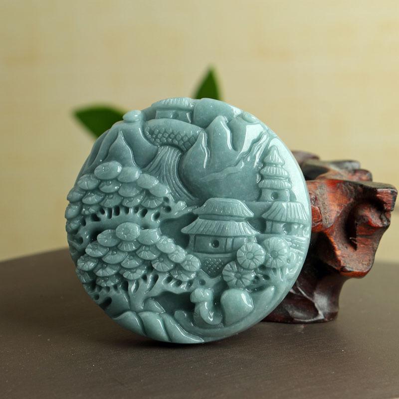翡翠危料吊坠1353