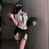 Lencería Sexy, Uniforme Sexy, Tentación de Secretaria Ol Maestra, No Necesita Quitarse, Camisa de Cita, Falda de Cadera, Traje Caliente de Pura Pasión