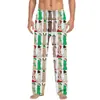 Pantalones de pijama casuales con cordón para hombre y mujer con estampado de dibujos animados para parejas, pantalones caseros personalizables