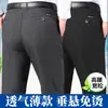Pantalones Casuales de Lino para Hombre 2026 Verano Delgados Sueltos Pierna Recta Pantalones de Vestir tipo Papá Pantalones Largos de Tencel para Hombre