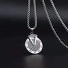 Colgante de collar de acero de titanio europeo y americano estilo hip-hop para hombre colgante de perla colgante retro joyería de aleación collar de acero inoxidable