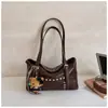 Elegante bolso retro de gran capacidad para mujer, nuevo bolso de hombro de moda 2026 para ir al trabajo, bolso tote relajado y bolso de axila