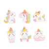 Accesorios diy de resina unicornio de dibujos animados pegamento crema parche para funda de teléfono accesorios para el cabello de niños material de decoración pegatina para refrigerador