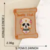 Etiqueta de Bordado por Computadora Lixin Calavera Divertida Leyendo Parche de Bordado DIY Parche para Ropa Accesorios Parche Termoadhesivo Parche de Tela