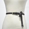 Vintage Wax Rope Tecido Cinto Fino Fivela de Pin Feminino Moda Vestido Calça Cinto Tecido Cinto Feminino Spot Atacado