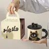 Taza de Cerámica de Gato Lindo, Regalo Práctico para Mejor Amigo, Taza para Beber en Casa, Taza de Café para Oficina
