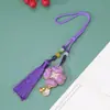 2026 Brocado de Canción Hecho a Mano Borla Trébol de Cuatro Hojas Colgante Estilo Antiguo Broche Hanfu Qipao Accesorios de Brocado de Canción Colgante Pequeño Terminado