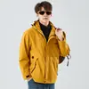 Roupa de Exterior 3 em 1 para Casal com Forro de Fleece para Outono/Inverno ao Ar Livre, Destacável, Repelente à Água, à Prova de Vento, Resistente ao Frio, Roupas para Montanhismo