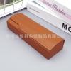 Caja para lentes de negocios para hombre y mujer color madera Caja simple para lentes de miopía caja para lentes de color sólido de boca pequeña venta al por mayor