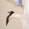 Zapatos de Tacón Alto Color Nude Personalizados para Mujer con Tacón Fino, Nuevo Modelo Primavera 2026, Zapatos de Trabajo Negros Profesionales para Mujer