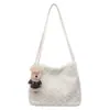 Bolsos de Lana Retro de Nicho para Otoño e Invierno para Mujer 2025 Nuevo Estilo Bolso Cruzado Versátil Bolso de Mano de Moda Bolso Cubo