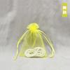 Bolsa de hilo en stock color liso bolsa de caramelo embalaje de regalo cosmético bolsa de malla prueba joyería bolsa de organza