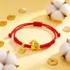 Pulsera de Hilo Rojo del Zodiaco del Año de la Oveja 2027 Hilo Tejido a Mano con Cuenta de la Suerte del Zodiaco de la Oveja para Hombres y Mujeres Regalo de Año Nuevo