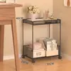 Prateleira de armazenamento para mesa de dormitório estudantil, organizador de mesa de escritório, prateleira de armazenamento multicamadas com rodas, organizador de mesa, estante de livros